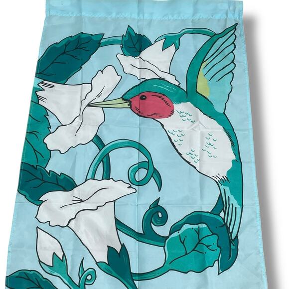 Vintage Hummingbird Flower House Garden Flag Dbl Side Pollinate New Creative 29" - Picture 4 of 12